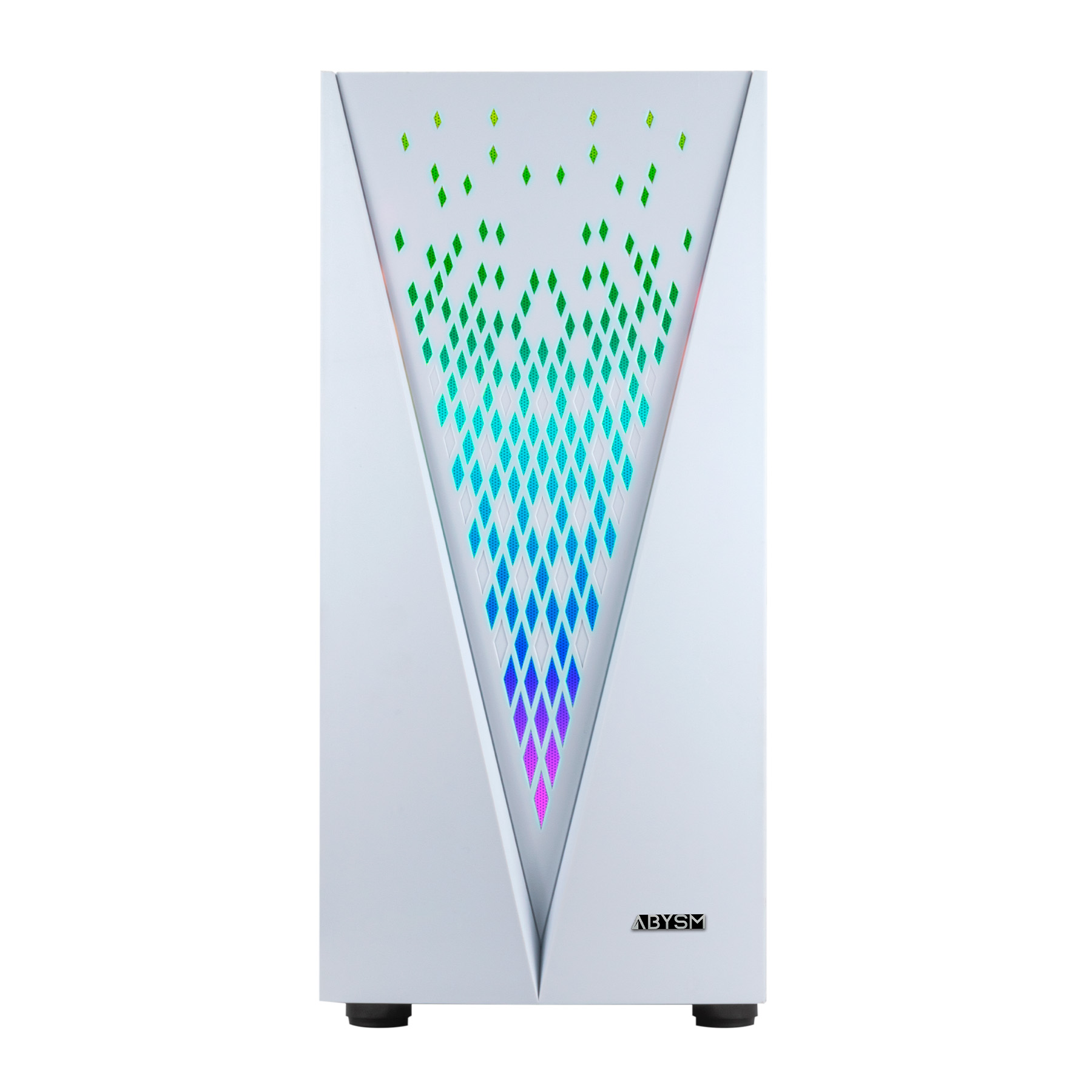 El triángulo frontal retroiluminado, conformado por múltiples rombos de colores, le da una apariencia supra-sensorial y única. La caja ATX DANUBE KOLPA White es una caja de gran formato que ofrece un interior versátil, con características de gama alta como un amplio espacio para albergar refrigeraciones líquidas, hasta 6 ventiladores y espacio para una tarjeta gráfica de 345 mm: libertad total para múltiples configuraciones y expansiones posteriores. A través del panel lateral, de vidrio templado, tendrás una vista clara de los componentes internos de tu setup.