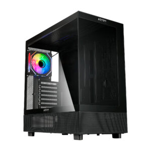 La DANUBE SAVA H400 es una caja gaming de alta calidad que destaca por su amplio espacio interno, perfecto para albergar componentes de alto rendimiento. Con capacidad para tarjetas gráficas de hasta 410 mm de longitud y una altura máxima de refrigeración de la CPU de 180 mm, esta caja te brinda la libertad de elegir los componentes más potentes del mercado.