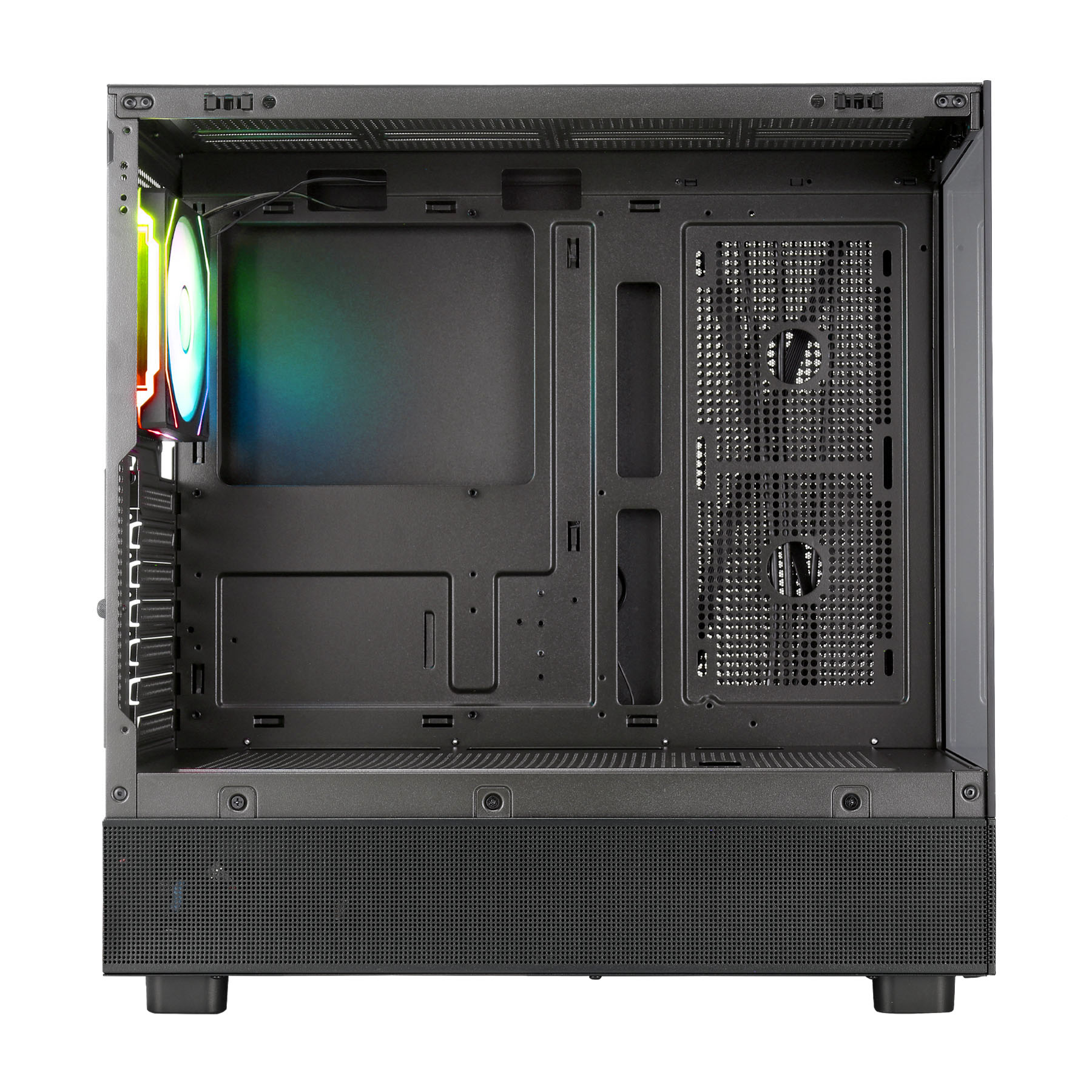 La DANUBE SAVA H400 es una caja gaming de alta calidad que destaca por su amplio espacio interno, perfecto para albergar componentes de alto rendimiento. Con capacidad para tarjetas gráficas de hasta 410 mm de longitud y una altura máxima de refrigeración de la CPU de 180 mm, esta caja te brinda la libertad de elegir los componentes más potentes del mercado.