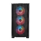 La revolucionaria Caja ATX KAMP BX 300 redefine la experiencia de construcción de PC con sus innovadoras características. Esta caja ofrece un diseño elegante y moderno que combina sobriedad con un toque de color gracias a los cuatro ventiladores ARGB que, al girar, añaden un dinamismo único.