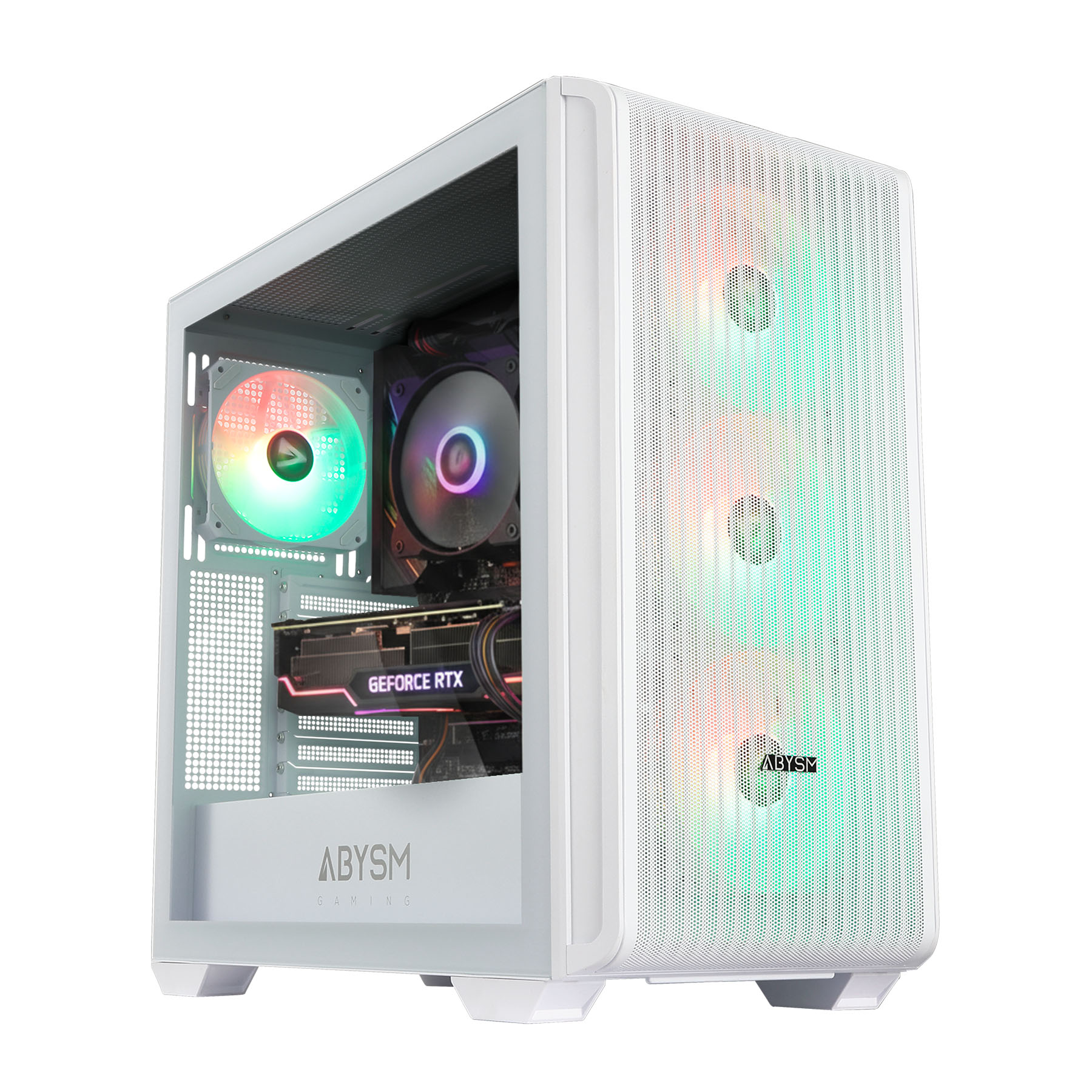 ATX-DANUBE-KAMP-BX300-White-AB123013-0 La revolucionaria Caja ATX KAMP BX 300 redefine la experiencia de construcción de PC con sus innovadoras características. Esta caja ofrece un diseño elegante y moderno que combina sobriedad con un toque de color gracias a los cuatro ventiladores ARGB que, al girar, añaden un dinamismo único.