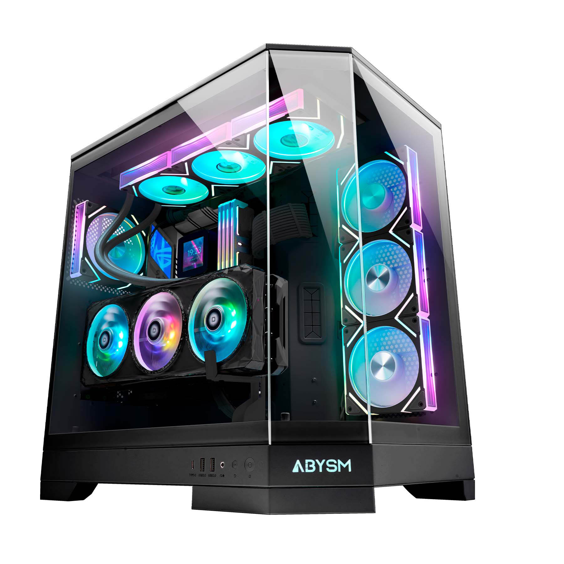 AB130211-E-ATX-DANUBE-SAVA-H600-Black-lat La DANUBE SAVA H600 es una caja gaming de alta calidad que destaca por su amplio espacio interno, perfecto para albergar componentes de alto rendimiento.