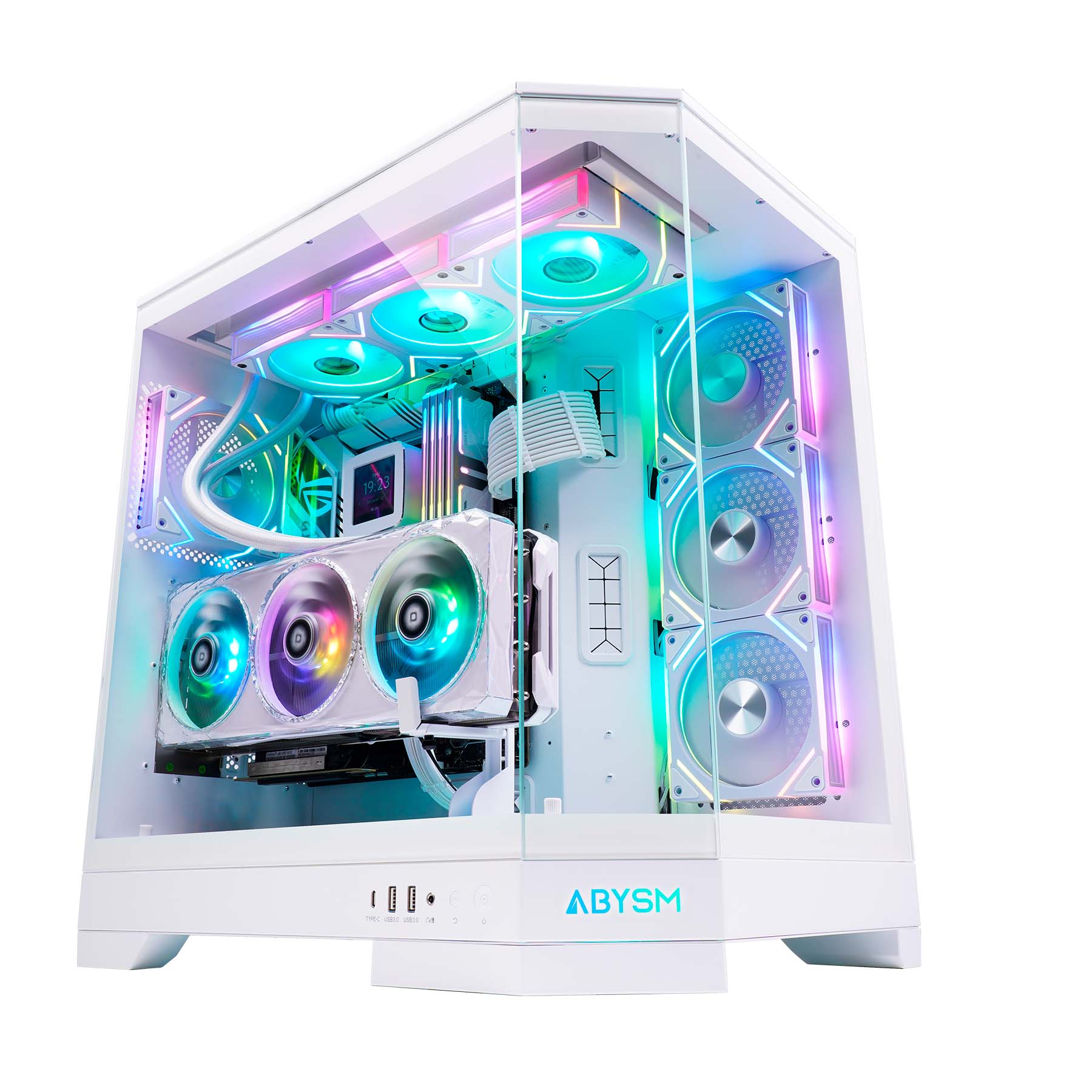 AB130212-E-ATX-DANUBE-SAVA-H600-White-lat La DANUBE SAVA H600 es una caja gaming de alta calidad que destaca por su amplio espacio interno, perfecto para albergar componentes de alto rendimiento.
