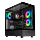 La DANUBE SAVA H400 Prime es una caja gaming de alta calidad que destaca por su amplio espacio interno, perfecto para albergar componentes de alto rendimiento. Con capacidad para tarjetas gráficas de hasta 410 mm de longitud y una altura máxima de refrigeración de la CPU de 180 mm, esta caja te brinda la libertad de elegir los componentes más potentes del mercado.
