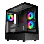 La DANUBE SAVA H400 Prime es una caja gaming de alta calidad que destaca por su amplio espacio interno, perfecto para albergar componentes de alto rendimiento. Con capacidad para tarjetas gráficas de hasta 410 mm de longitud y una altura máxima de refrigeración de la CPU de 180 mm, esta caja te brinda la libertad de elegir los componentes más potentes del mercado.