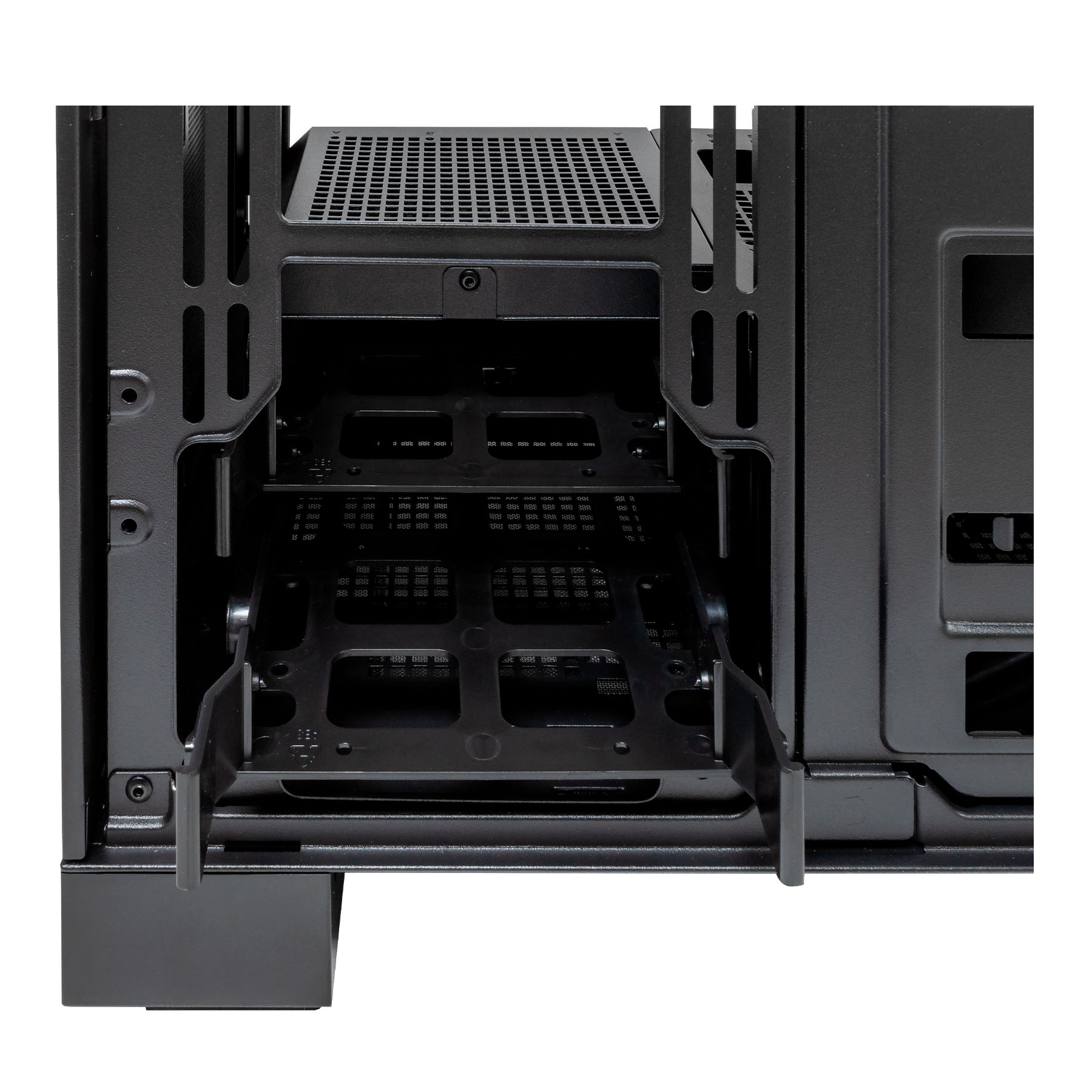 Caja AI Pro 100 preparada para dos GPU y con capacidad para 15 ventiladores y 8 discos.